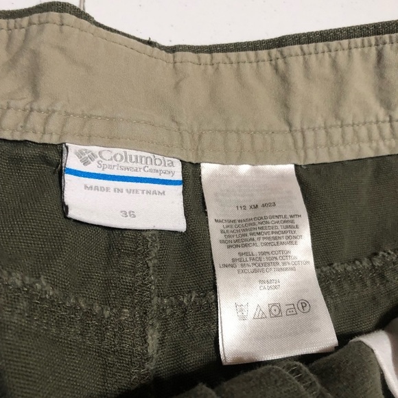 Columbia Green‎ Cargo Shorts Size 36 - Picture 3 of 6